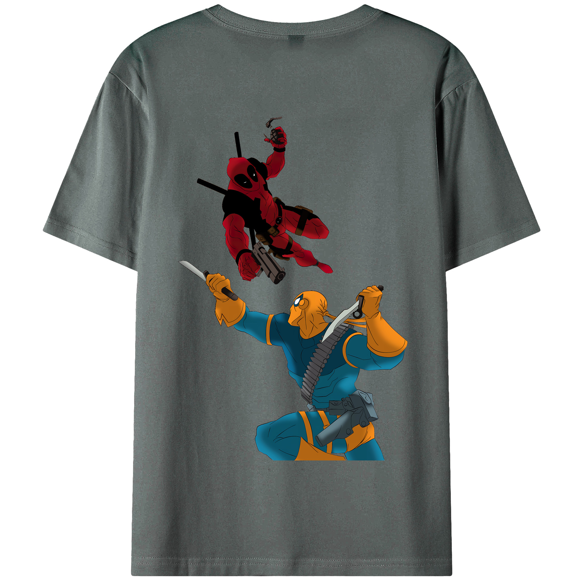 （画像用） Deadpool デッドプール 綿100％半袖Tシャツ（背面プリント）